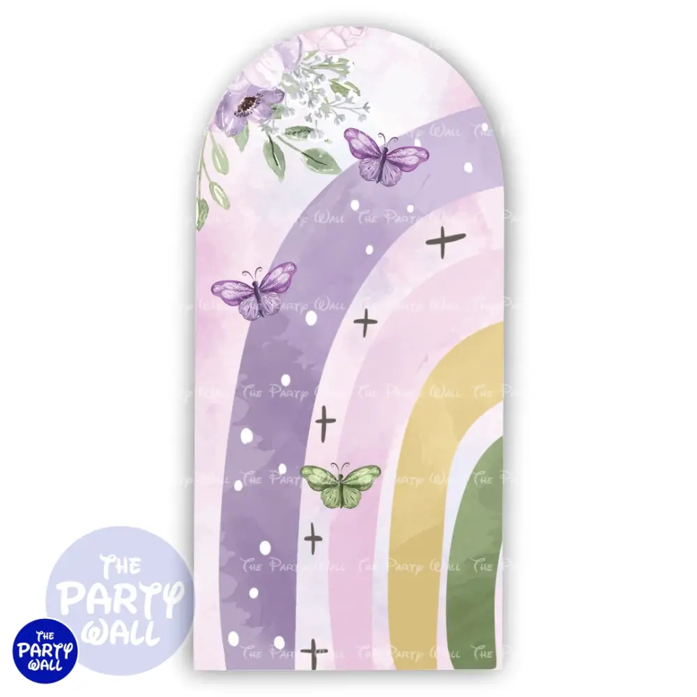 Arcoíris Boho - Funda para mampara de punta redonda o rectangular The Party Wall