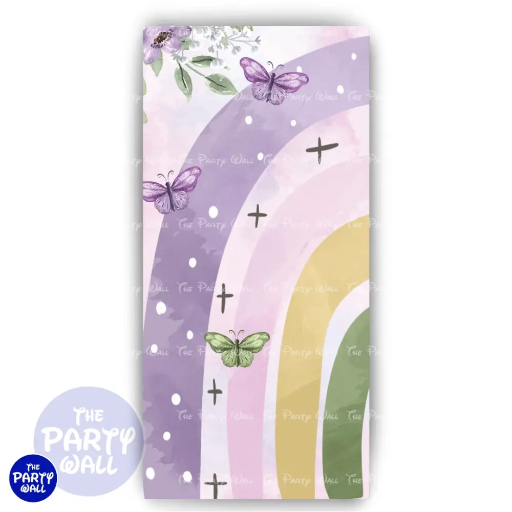 Arcoíris Boho - Funda para mampara de punta redonda o rectangular The Party Wall