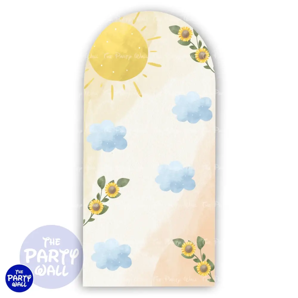 Arcoíris Boho - Funda para mampara de punta redonda o rectangular The Party Wall