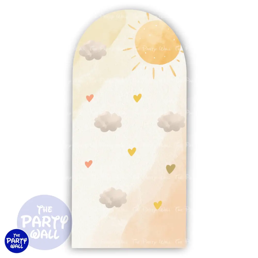 Arcoíris Boho - Funda para mampara de punta redonda o rectangular The Party Wall