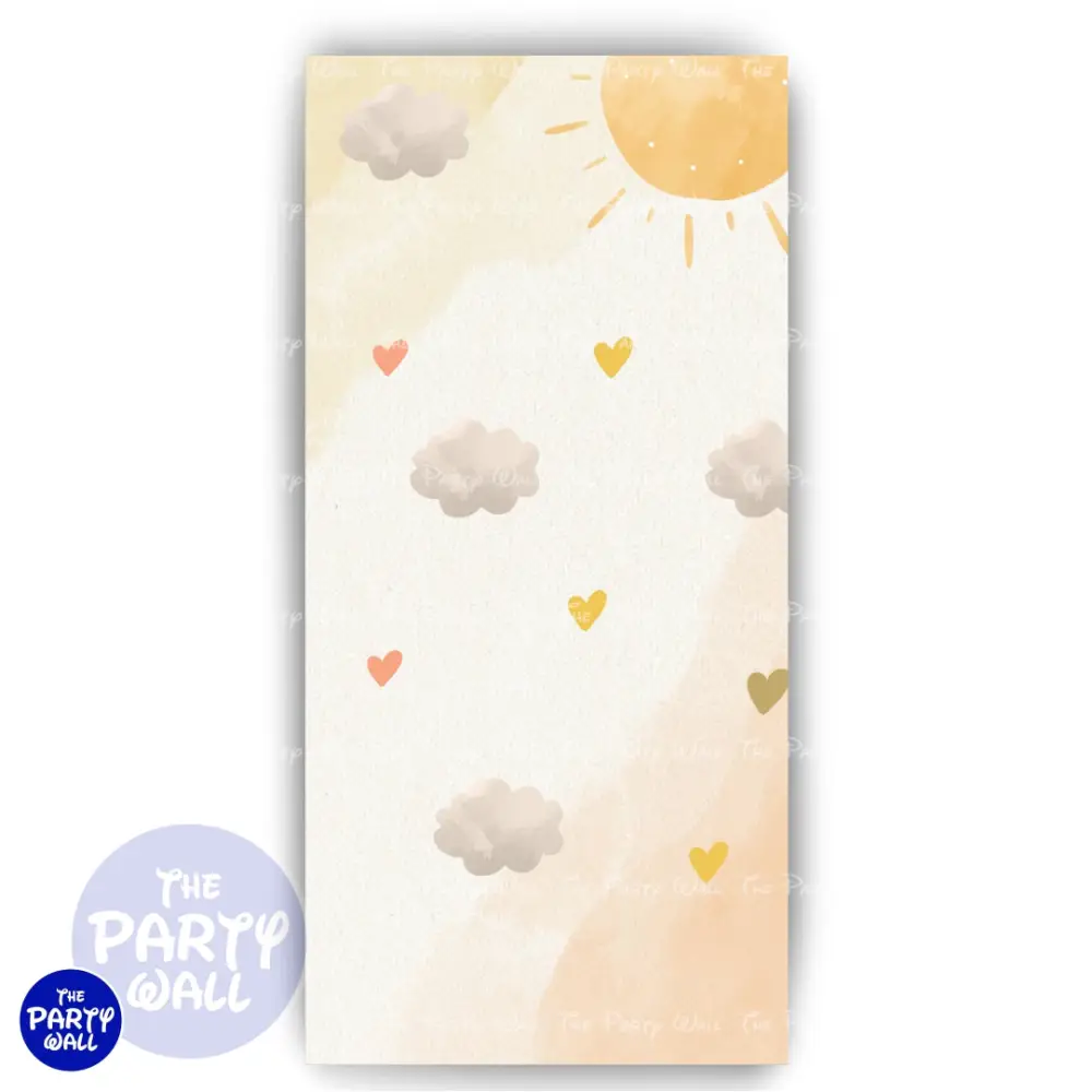 Arcoíris Boho - Funda para mampara de punta redonda o rectangular The Party Wall