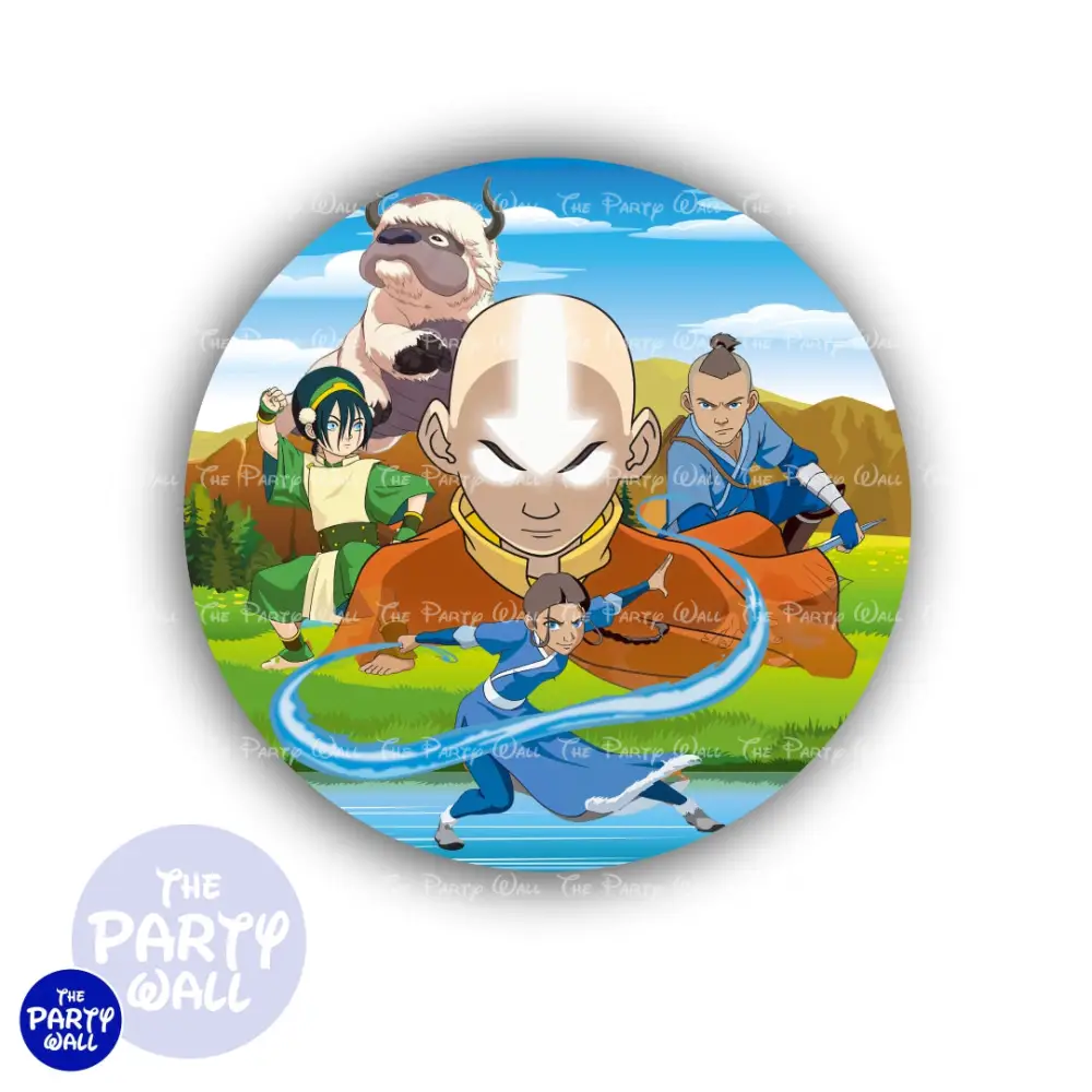 Avatar La Leyenda de Aang - Funda para mampara circular The Party Wall