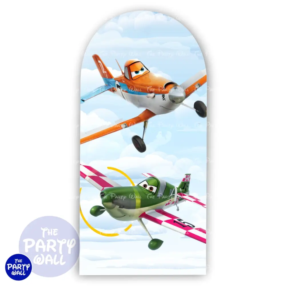 Aviones - Funda para mampara de punta redonda o rectangular The Party Wall