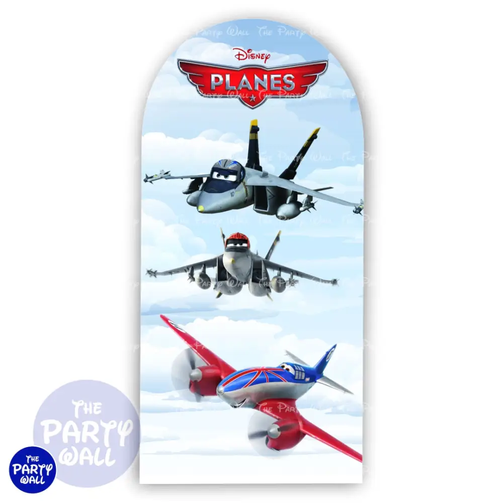 Aviones - Funda para mampara de punta redonda o rectangular The Party Wall