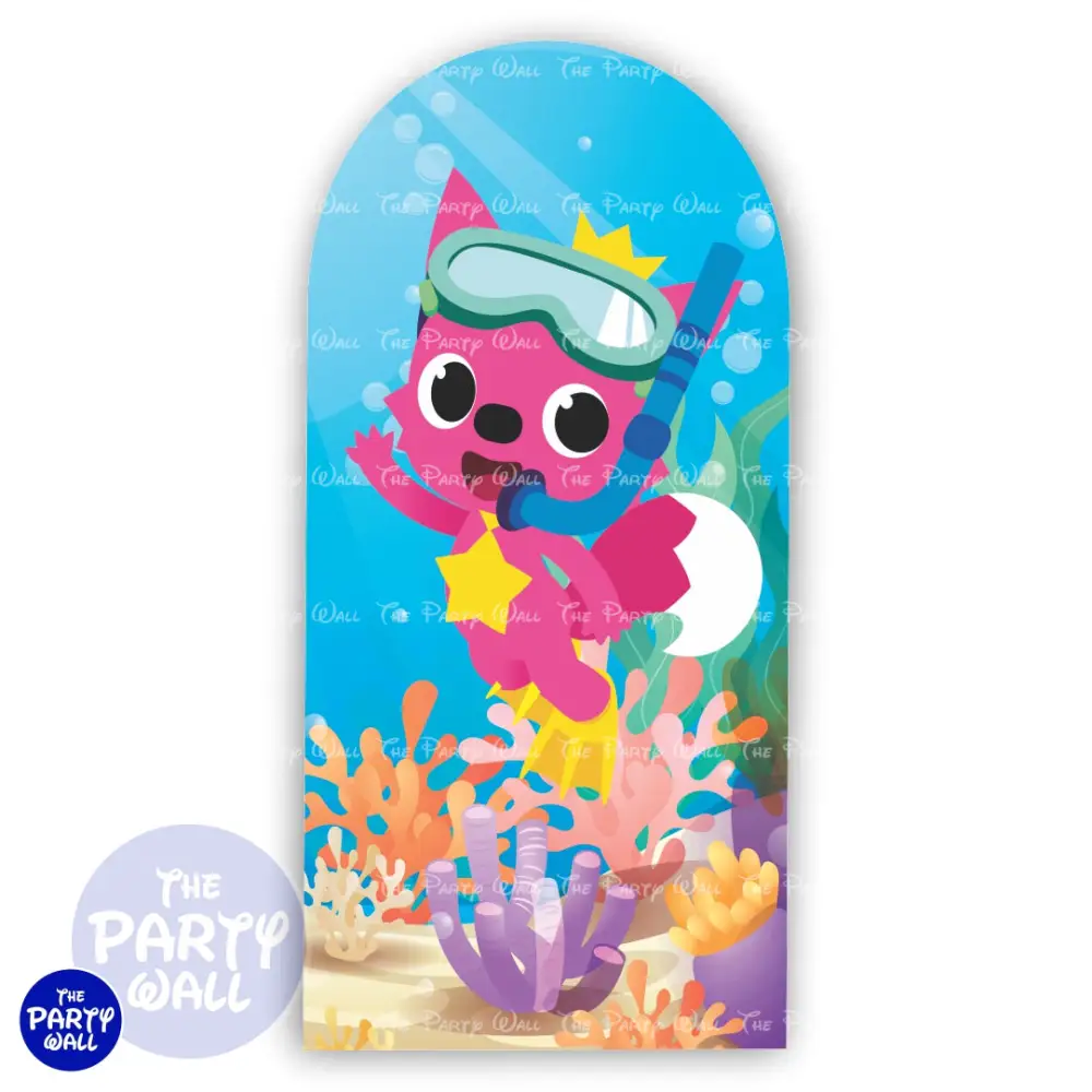 Baby Shark - Funda para mampara de punta redonda o rectangular The Party Wall
