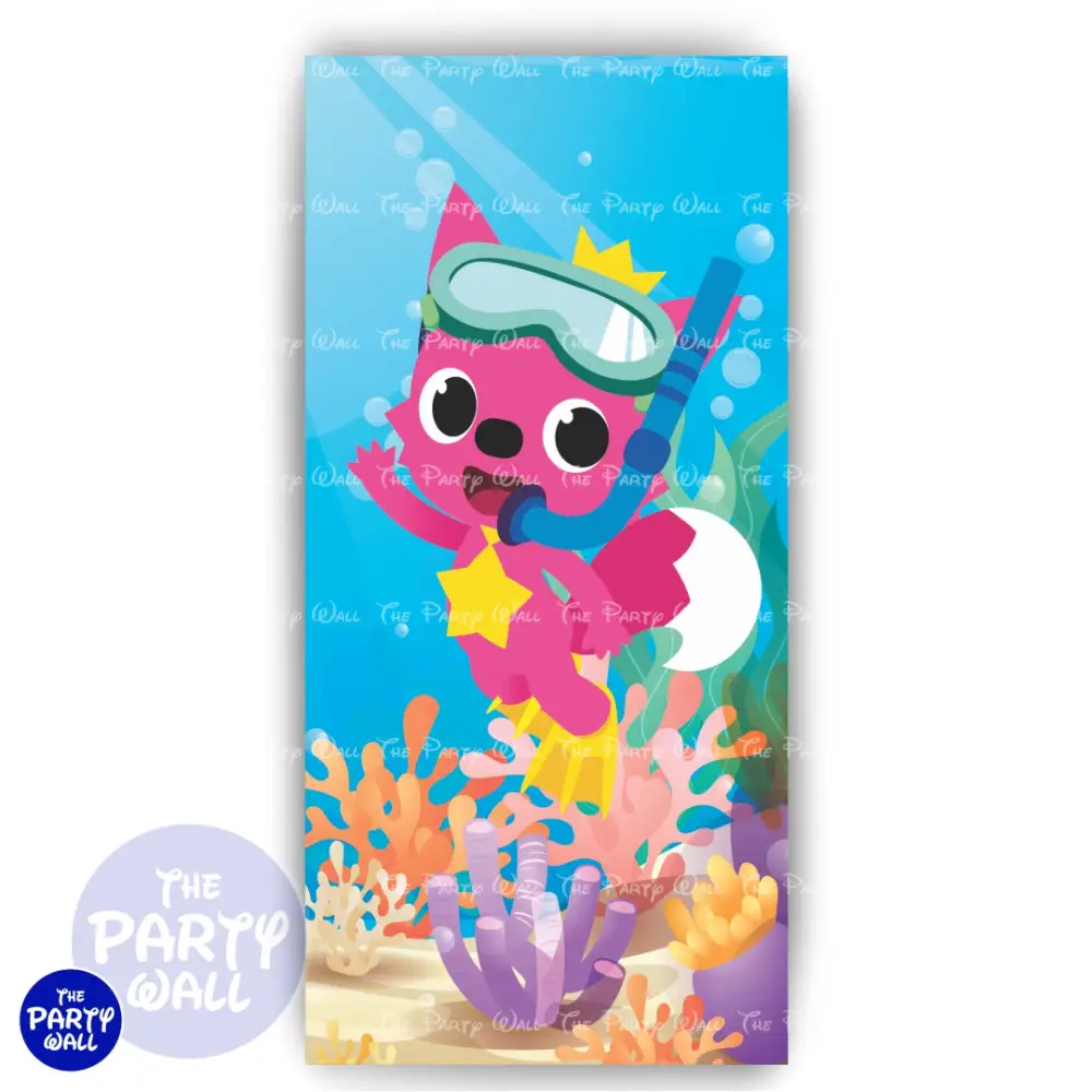 Baby Shark - Funda para mampara de punta redonda o rectangular The Party Wall