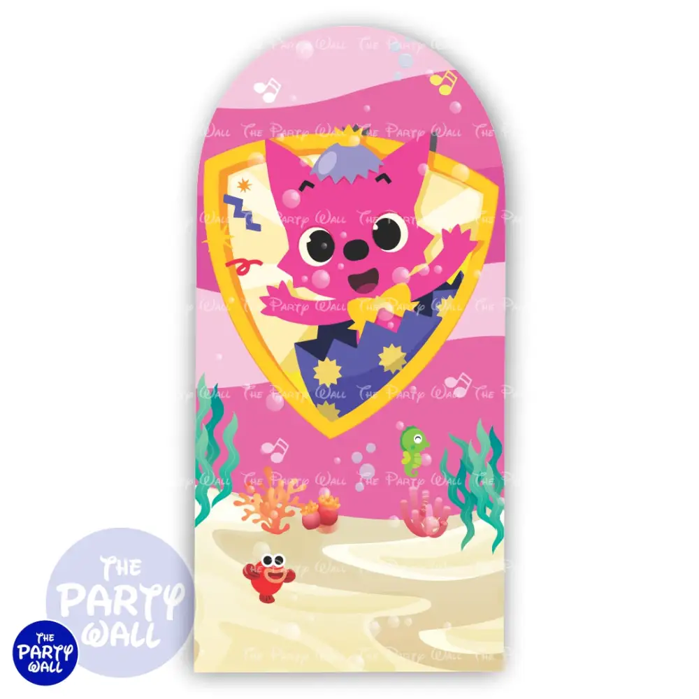 Baby Shark - Funda para mampara de punta redonda o rectangular The Party Wall