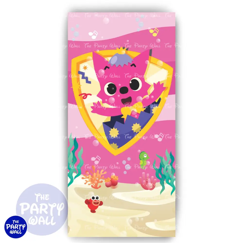 Baby Shark - Funda para mampara de punta redonda o rectangular The Party Wall