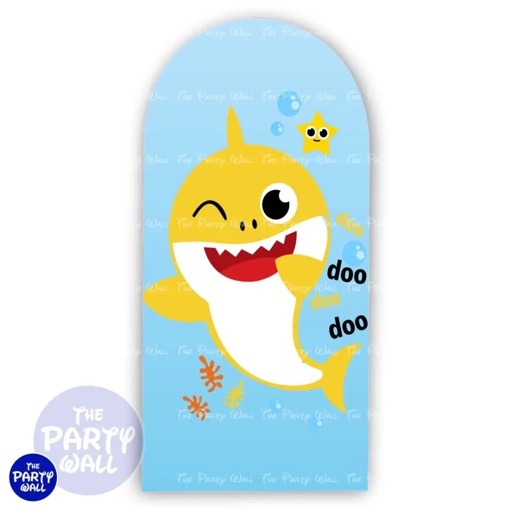 Baby Shark - Funda para mampara de punta redonda o rectangular The Party Wall