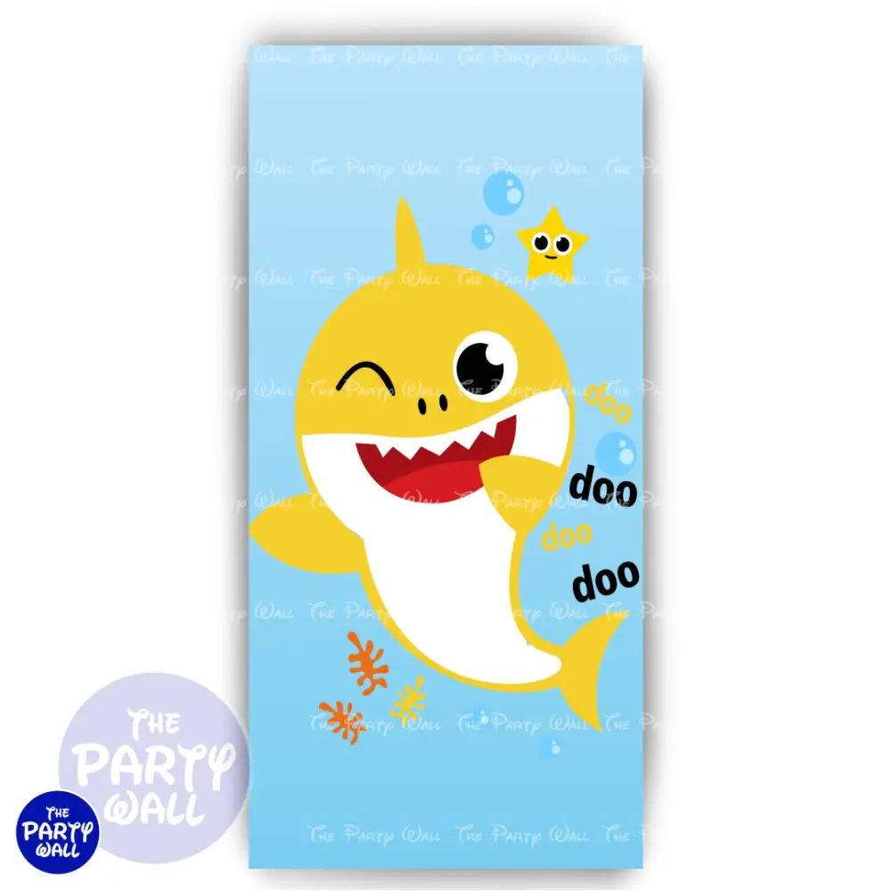 Baby Shark - Funda para mampara de punta redonda o rectangular The Party Wall