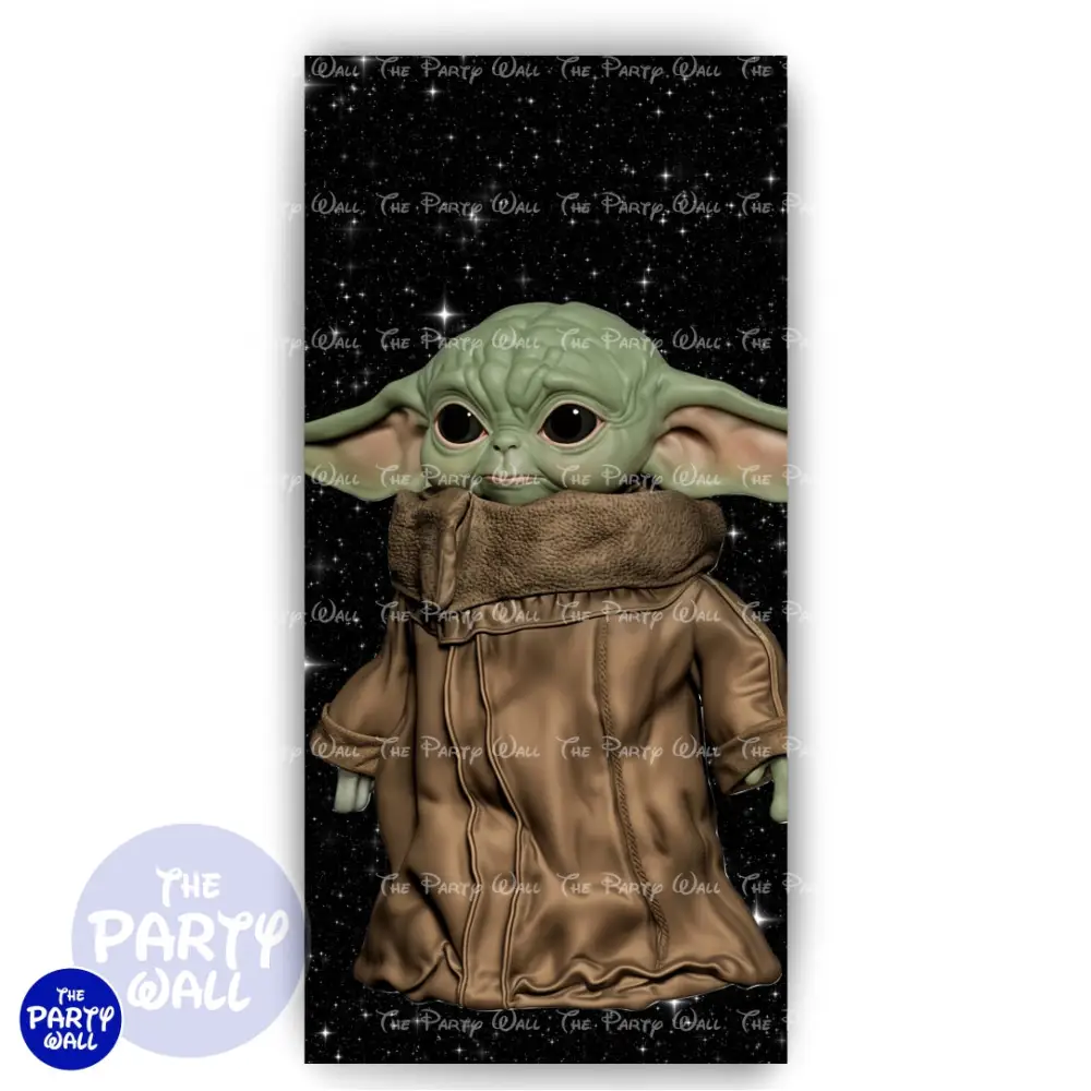 Baby Yoda - Funda para mampara de punta redonda o rectangular The Party Wall