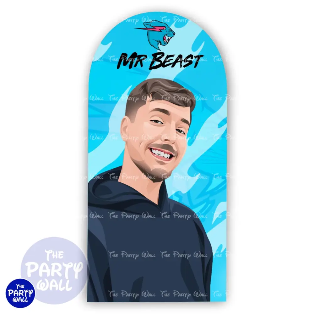 Mr Beast - Funda para mampara de punta redonda o rectangular The Party Wall