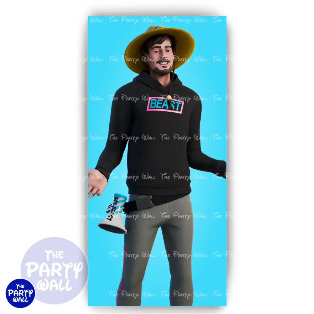 Mr Beast - Funda para mampara de punta redonda o rectangular The Party Wall