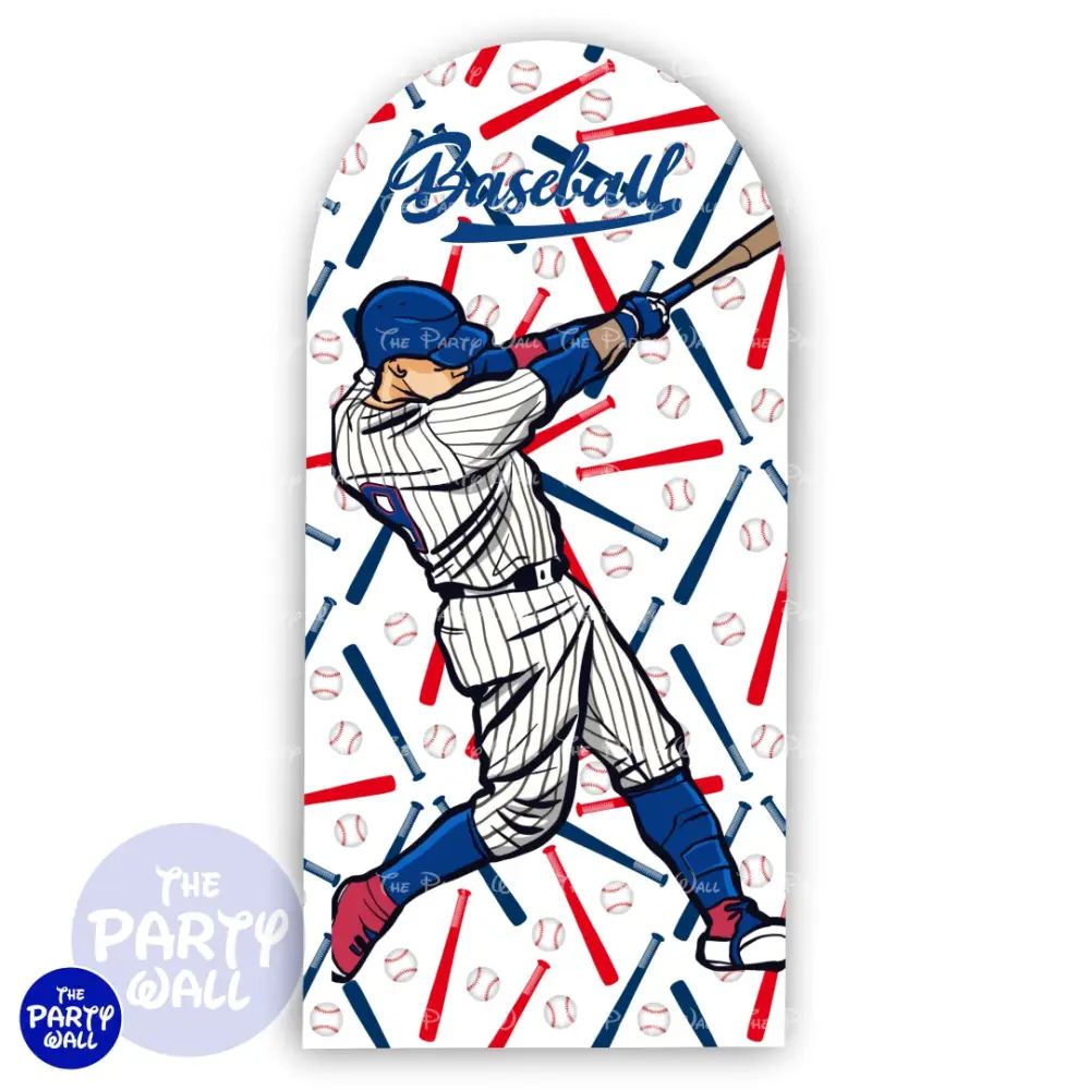 Béisbol - Funda para mampara de punta redonda o rectangular The Party Wall