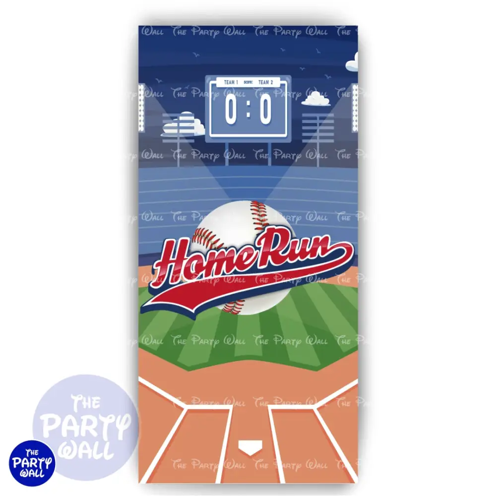 Béisbol - Funda para mampara de punta redonda o rectangular The Party Wall