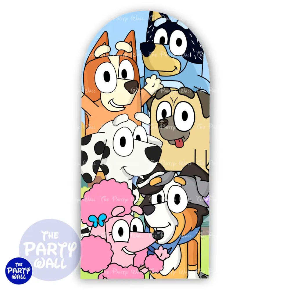 Bluey - Funda para mampara de punta redonda o rectangular The Party Wall