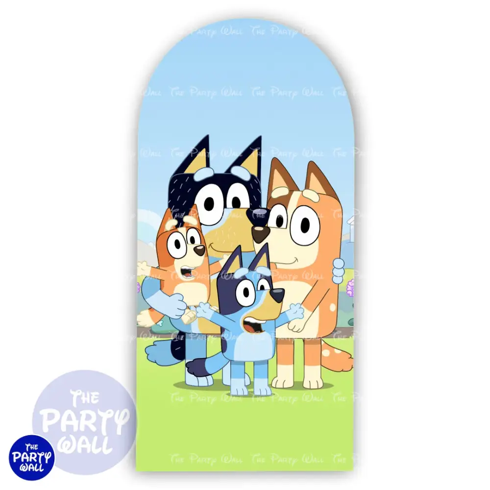 Bluey - Funda para mampara de punta redonda o rectangular The Party Wall