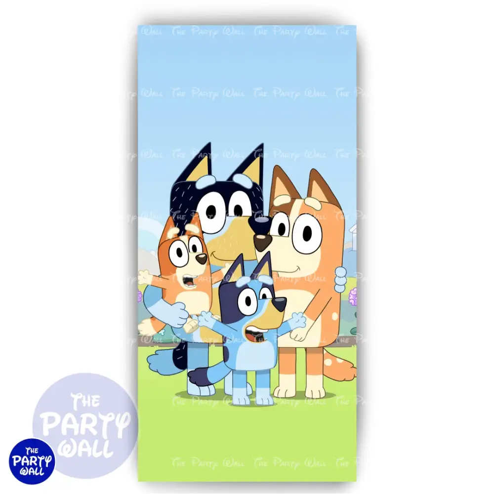 Bluey - Funda para mampara de punta redonda o rectangular The Party Wall