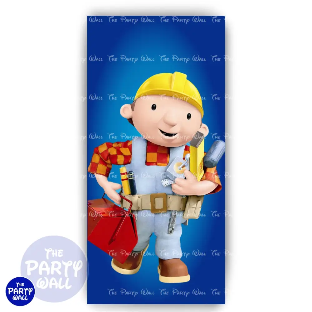 Bob el Constructor - Funda para mampara de punta redonda o rectangular The Party Wall