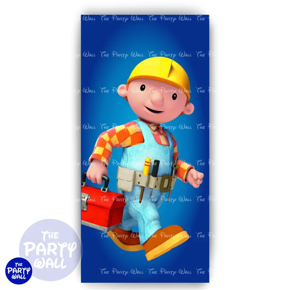 Bob el Constructor - Funda para mampara de punta redonda o rectangular The Party Wall