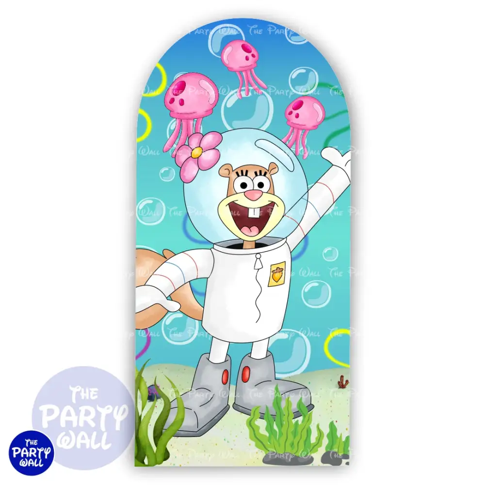 Bob Esponja - Funda para mampara de punta redonda o rectangular The Party Wall