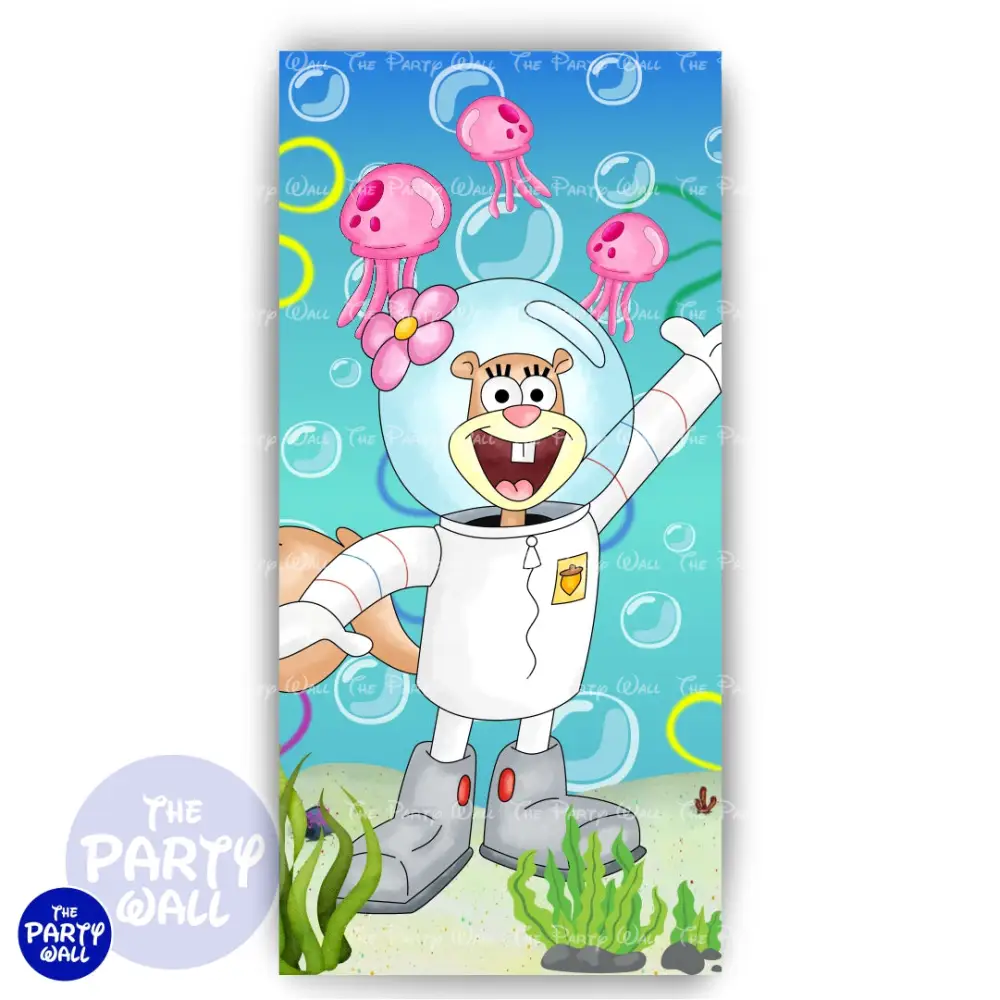 Bob Esponja - Funda para mampara de punta redonda o rectangular The Party Wall