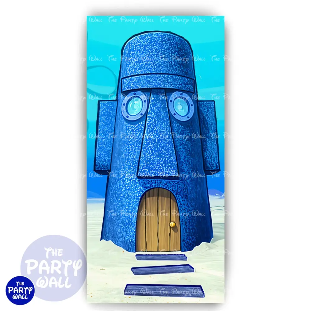 Bob Esponja - Funda para mampara de punta redonda o rectangular The Party Wall