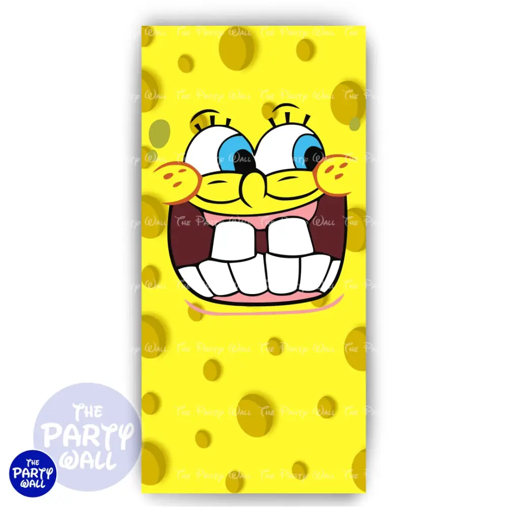 Bob Esponja - Funda para mampara de punta redonda o rectangular The Party Wall