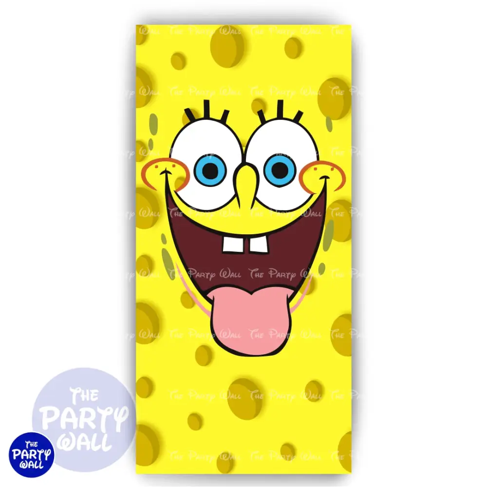 Bob Esponja - Funda para mampara de punta redonda o rectangular The Party Wall
