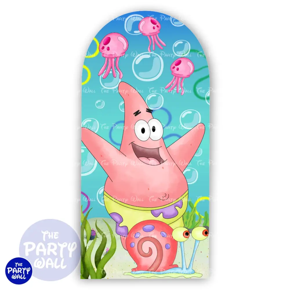 Bob Esponja - Funda para mampara de punta redonda o rectangular The Party Wall