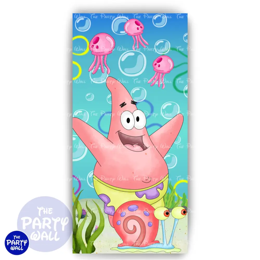 Bob Esponja - Funda para mampara de punta redonda o rectangular The Party Wall