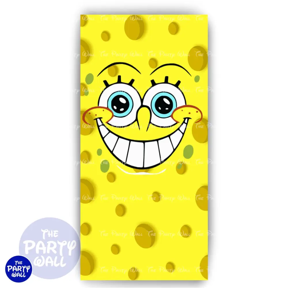 Bob Esponja - Funda para mampara de punta redonda o rectangular The Party Wall