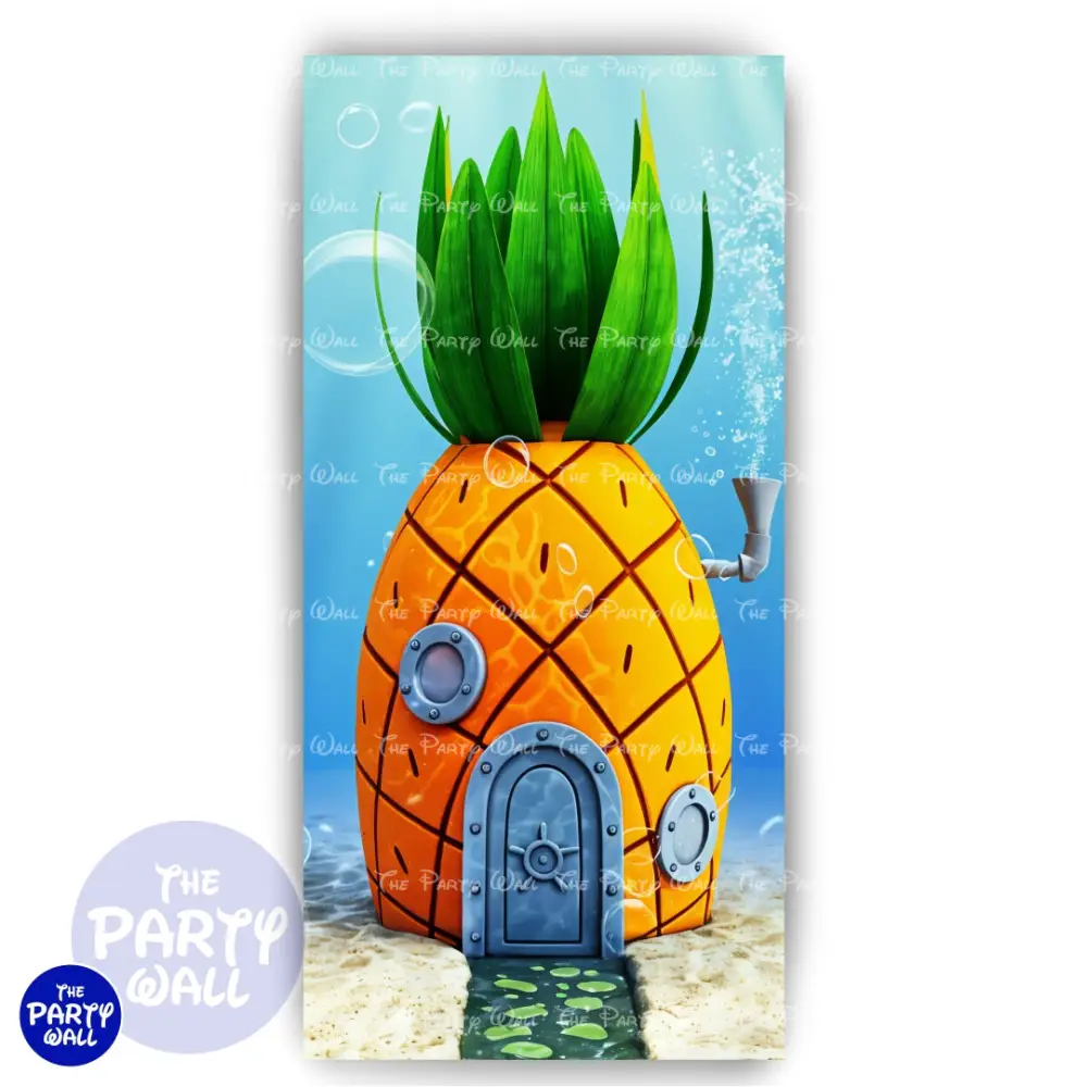 Bob Esponja - Funda para mampara de punta redonda o rectangular The Party Wall