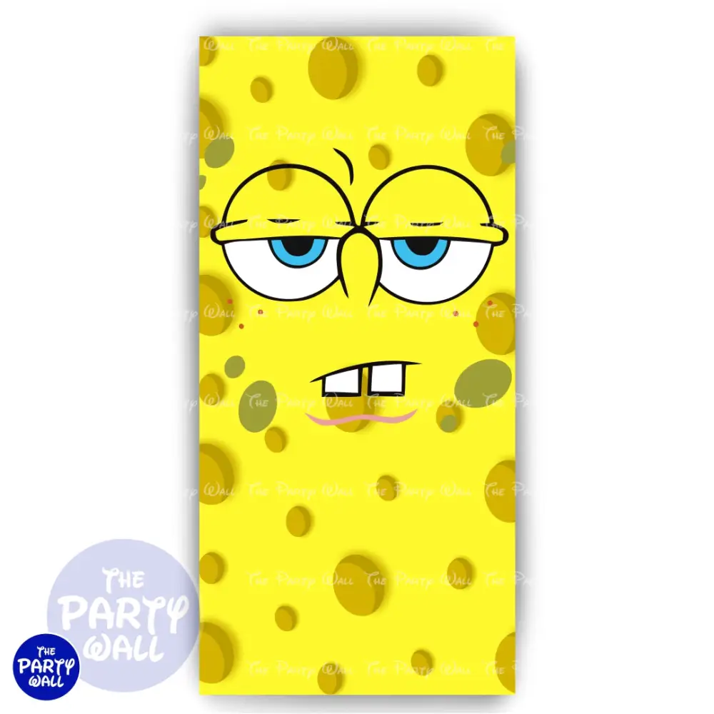 Bob Esponja - Funda para mampara de punta redonda o rectangular The Party Wall
