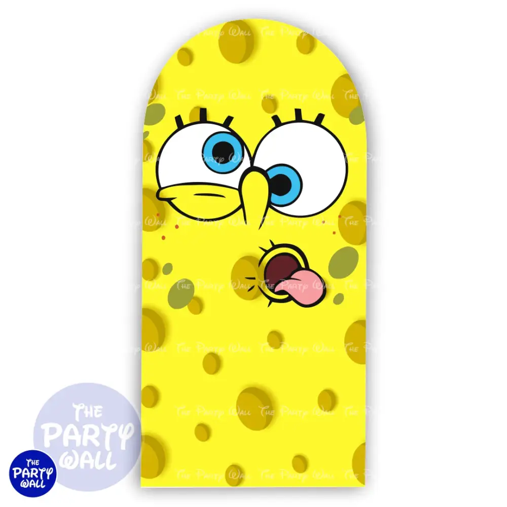 Bob Esponja - Funda para mampara de punta redonda o rectangular The Party Wall