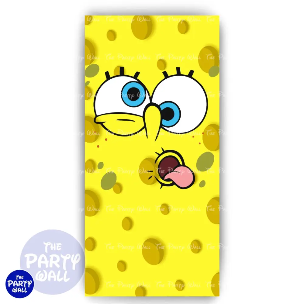 Bob Esponja - Funda para mampara de punta redonda o rectangular The Party Wall