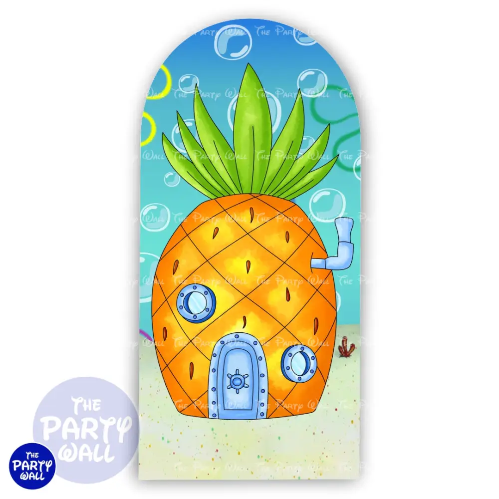 Bob Esponja - Funda para mampara de punta redonda o rectangular The Party Wall