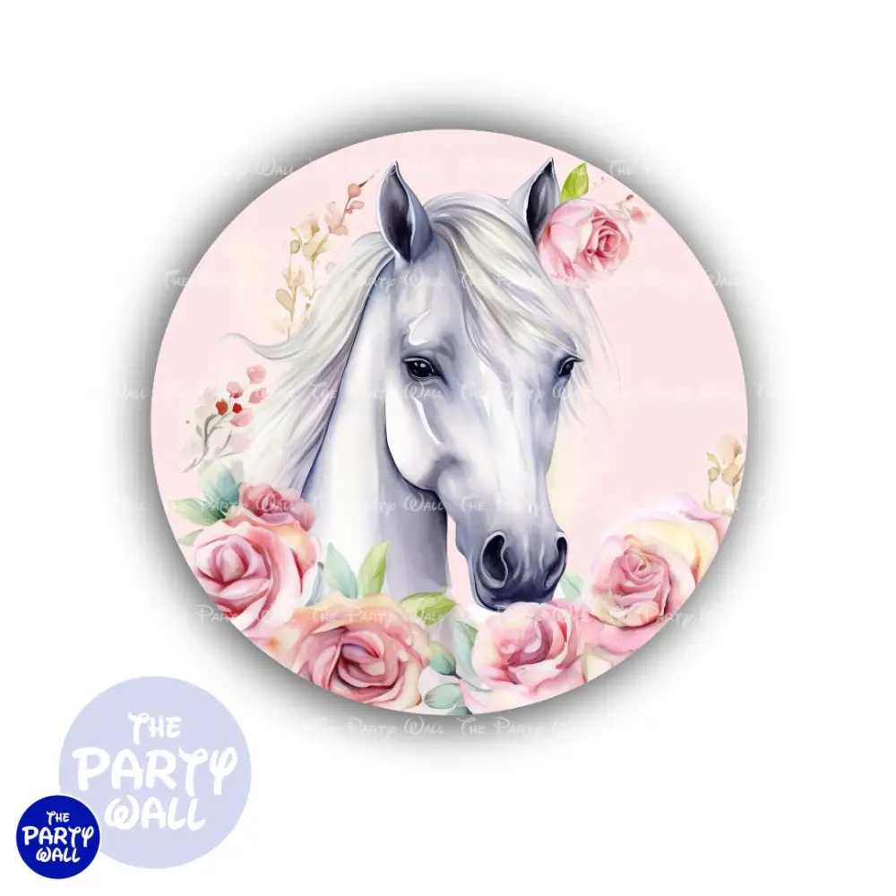 Caballos - Funda para mampara circular The Party Wall