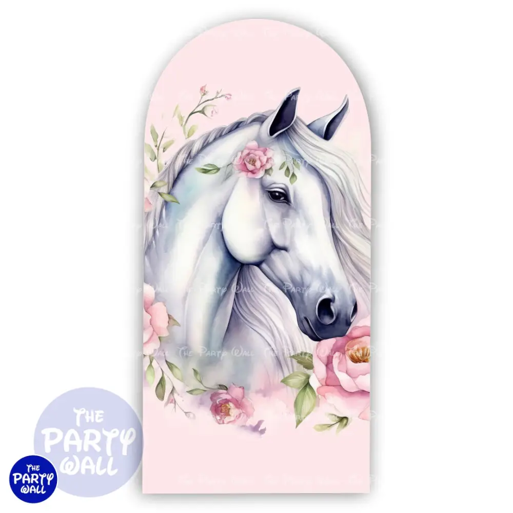 Caballos - Funda para mampara de punta redonda o rectangular The Party Wall