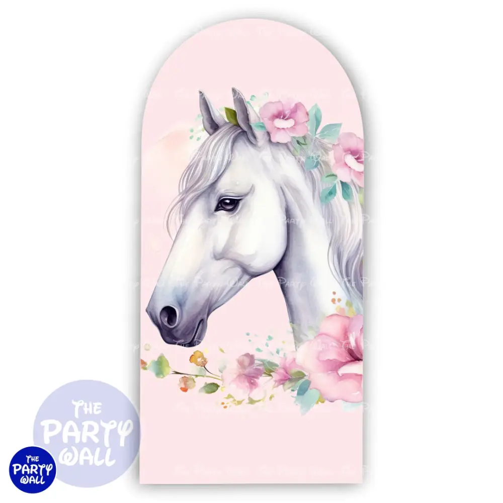 Caballos - Funda para mampara de punta redonda o rectangular The Party Wall