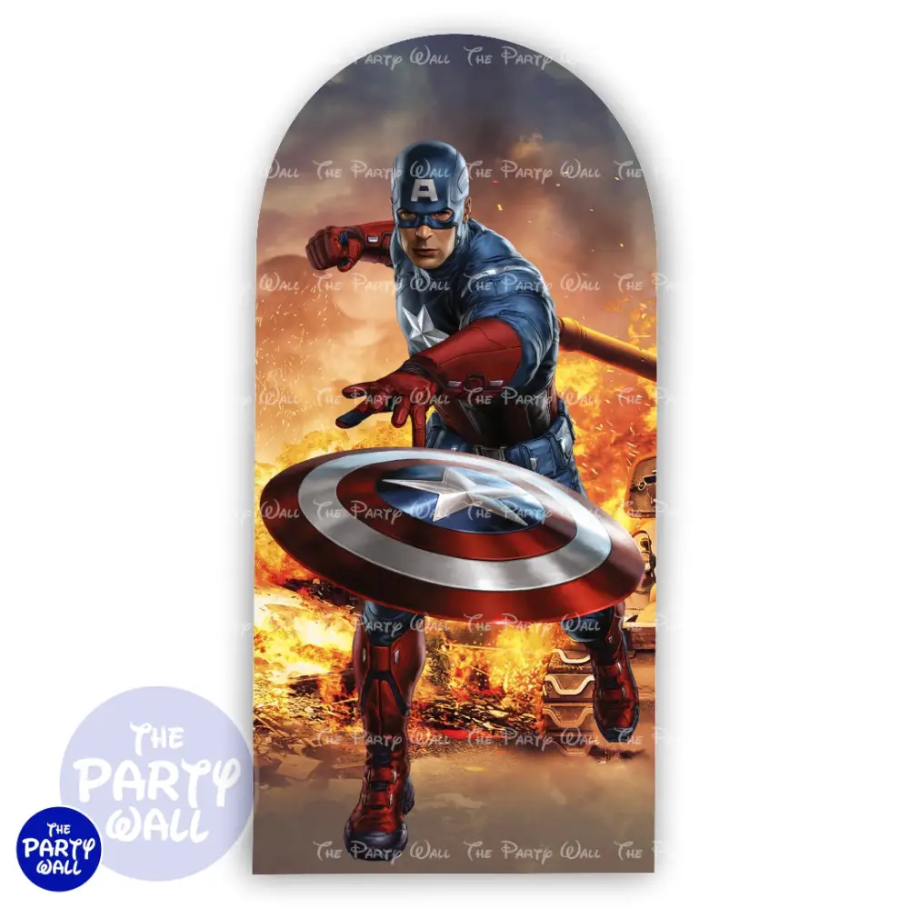 Capitán América - Funda para mampara de punta redonda o rectangular The Party Wall
