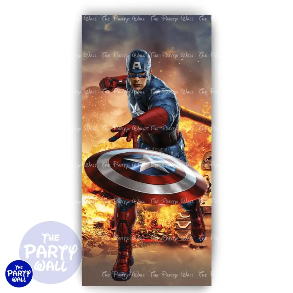 Capitán América - Funda para mampara de punta redonda o rectangular The Party Wall