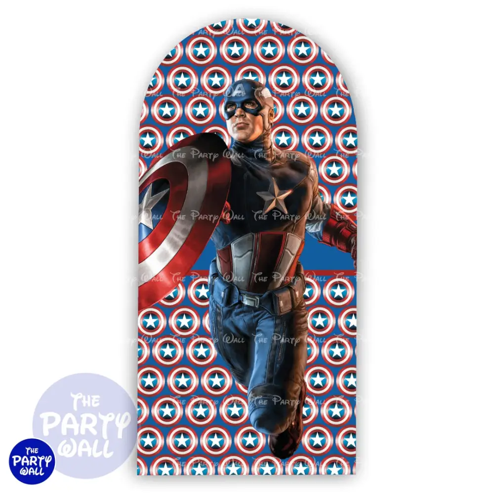 Capitán América - Funda para mampara de punta redonda o rectangular The Party Wall