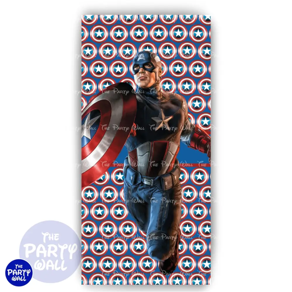Capitán América - Funda para mampara de punta redonda o rectangular The Party Wall