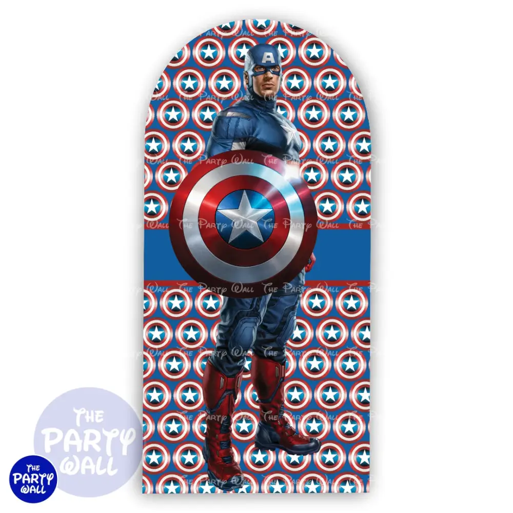 Capitán América - Funda para mampara de punta redonda o rectangular The Party Wall