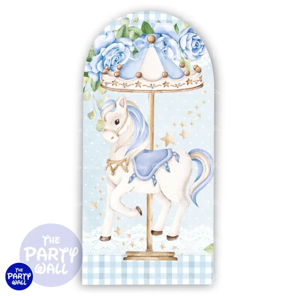Carrusel Cute - Funda para mampara de punta redonda o rectangular The Party Wall
