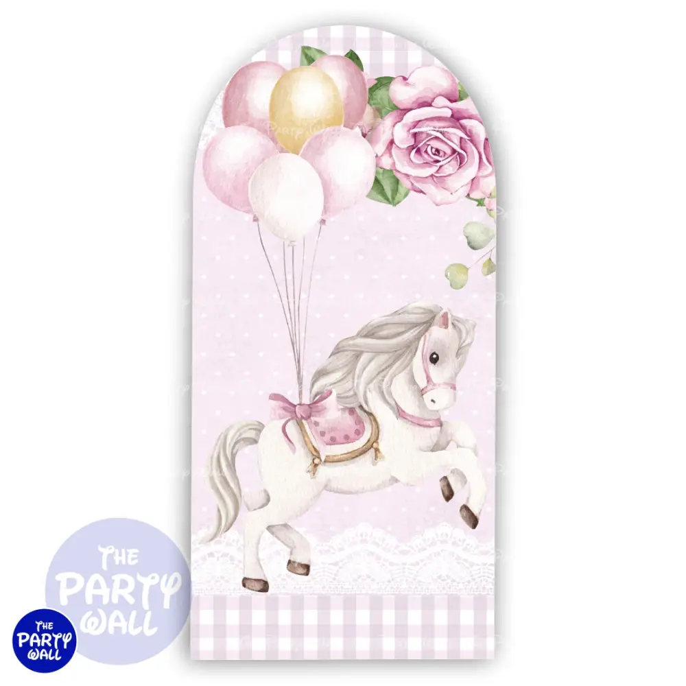 Carrusel Cute - Funda para mampara de punta redonda o rectangular The Party Wall