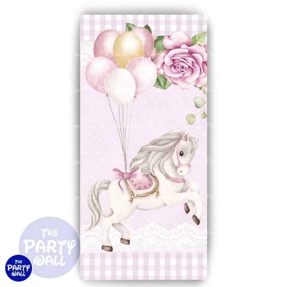Carrusel Cute - Funda para mampara de punta redonda o rectangular The Party Wall