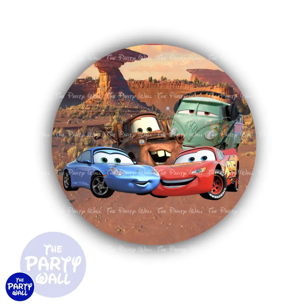 Cars - Funda para mampara circular The Party Wall