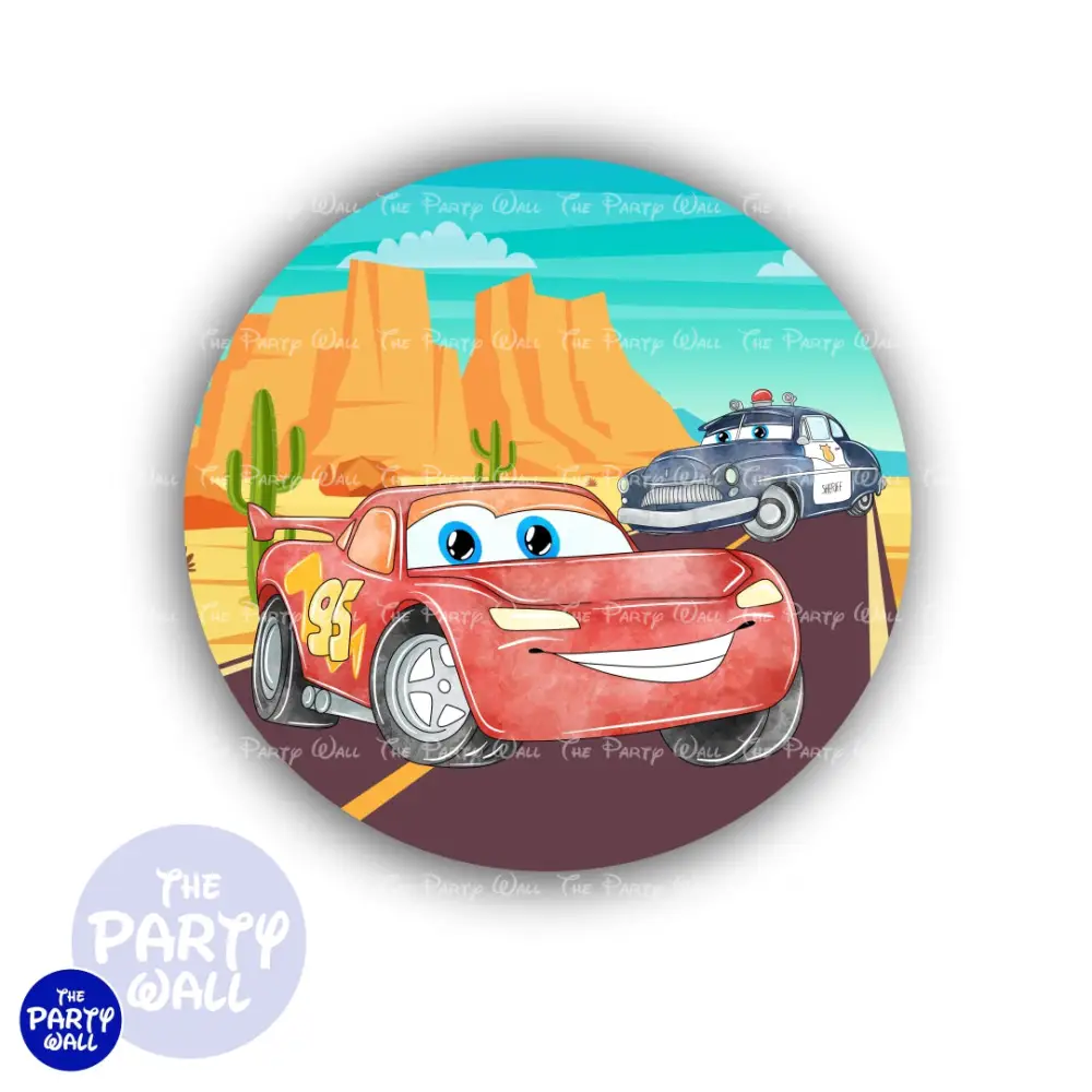 Cars - Funda para mampara circular The Party Wall